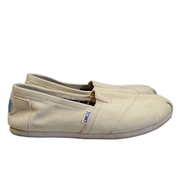 Toms Women Comfort Canvas Slip on Loafer Flats shoes sz 7 - Picture 1 of 9